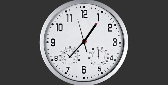 Clock Face With Moving Arrows  1