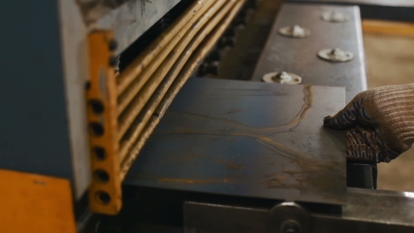 Metal Cutting Machine In Action