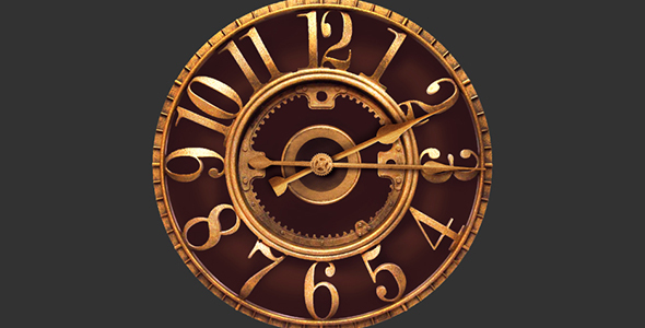 Clock Face With Moving Arrows 2