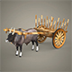 Realistic Ox Cart - 3DOcean Item for Sale