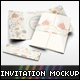 Gatefold Wedding Invitation Mockup