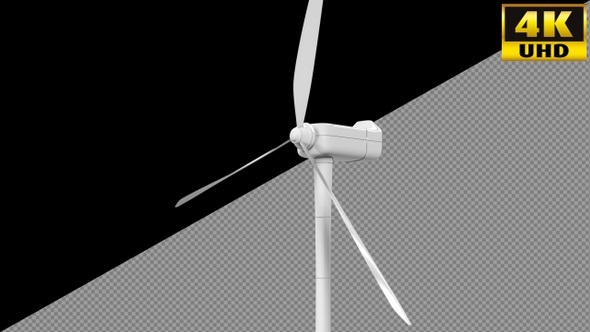 Wind Turbine Green Energy On Alpha Channel Loops V1