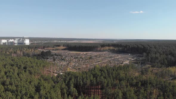 Cemetery aerial view