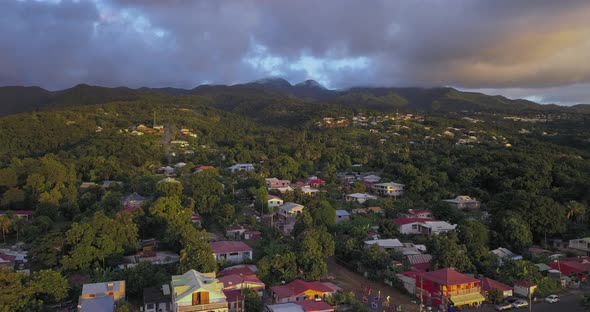 Island Of Guadeloupe At Sunset