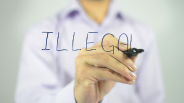 Illegal, Writing on Transparent Screen alt