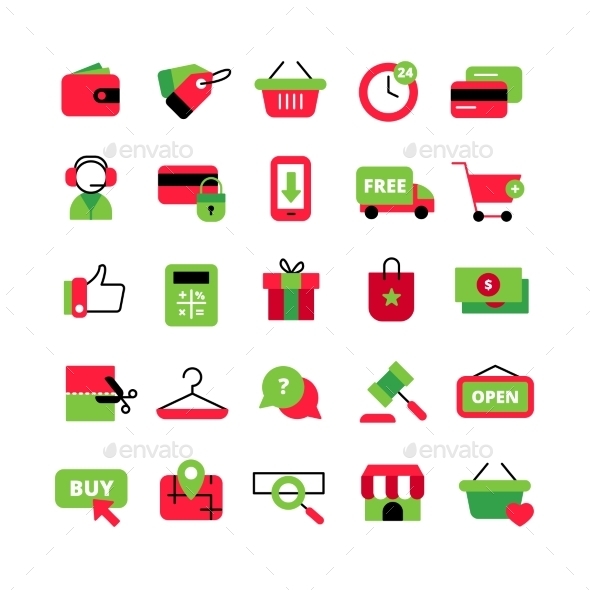 E-Commerce And Shopping Icons Set