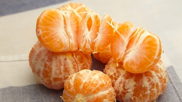 Peeled Tangerines Rotate