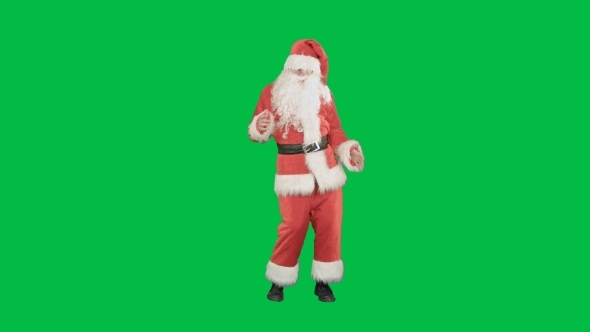 Happy Christmas Santa Claus Having Fun And Dancing alt
