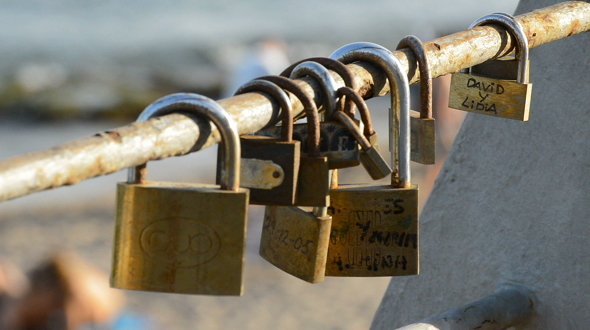 Padlocks with Names of Couples in Love alt