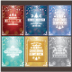 Set of 6 Christmas Backgrounds with Typography - GraphicRiver Item for Sale