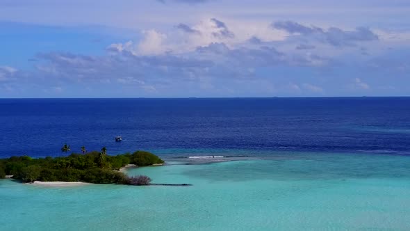 Aerial drone abstract of lagoon beach break by sea with sand background