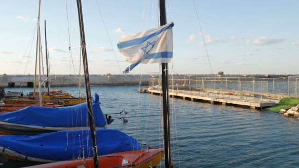 Israel Old Jaffa Tel Aviv Israeli Flag