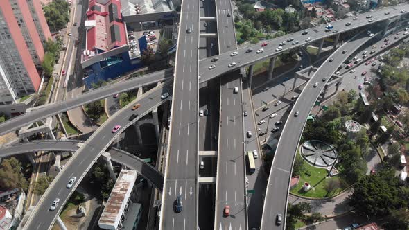 Aerial View of a Highway in Mexico City