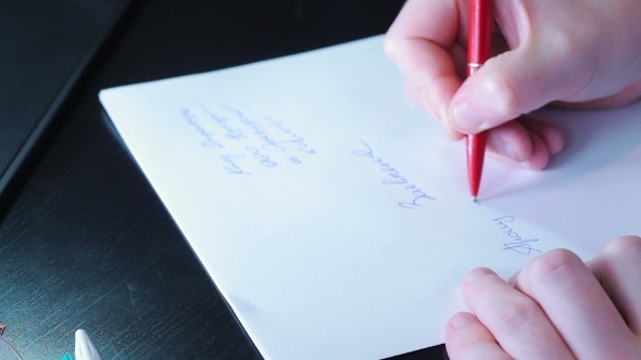 Businessman Male Hands Writing Graphics On Paper