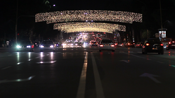 Street In Christmas Atmosphere
