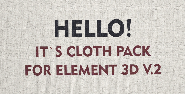 Cloth Pack for Element 3d v.2 vol.1 alt