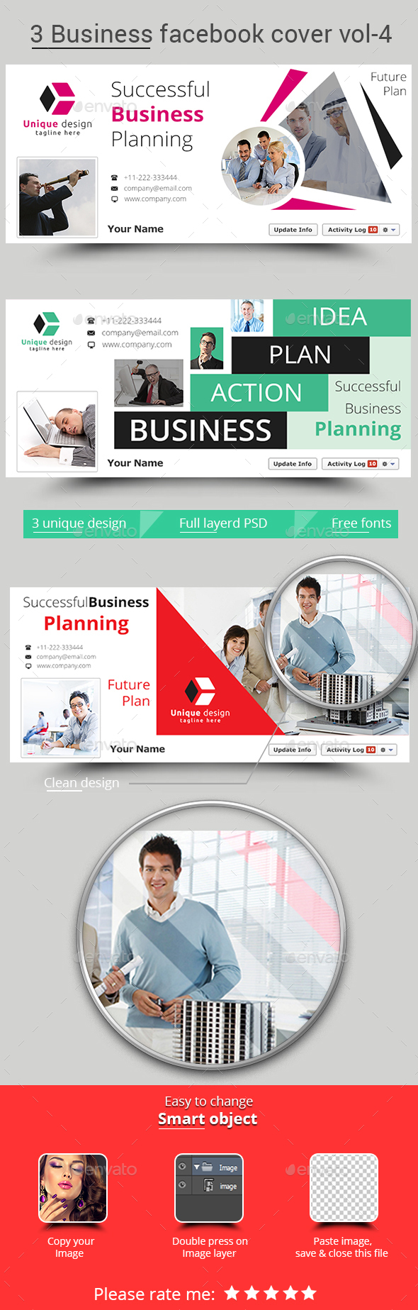 3 Business Facebook Cover Vol-4