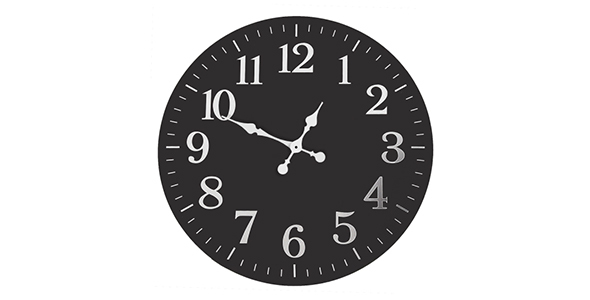 Clock Face With Moving Arrows 3
