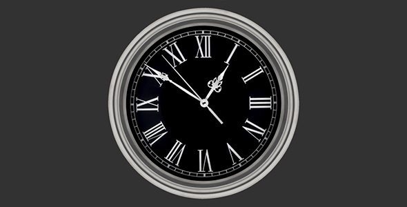 Clock Face With Moving Arrows 5