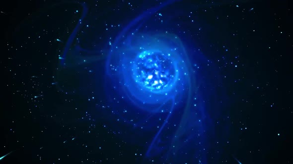 Blue Space Galaxy Motion Background