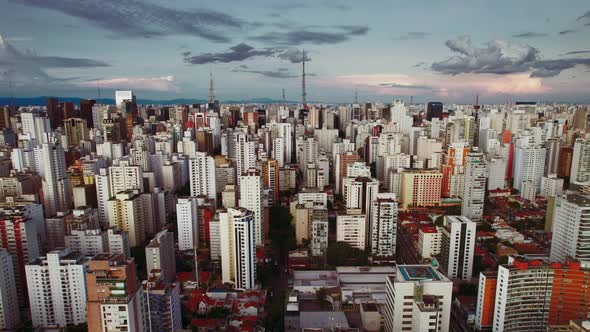 Evening Metropolis From a Height