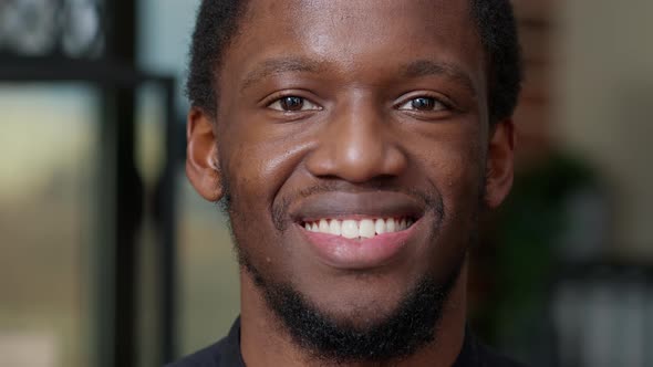 Portrait of Different African American People Smiling on Camera