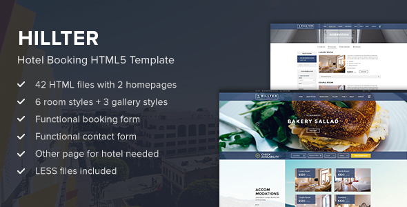 Hillter - Hotel Booking HTML5 Template