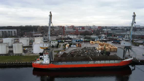 Cargo ships in port