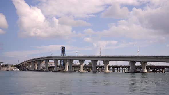 Port Miami Bridge 4k Gimbal Stabilized Footage