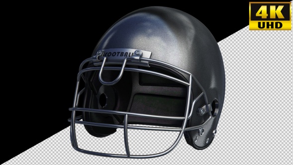Football Sports Helmet On Alpha Channel Loops Pack V1