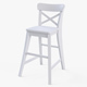 Junior Chair Ikea Ingolf White - 3DOcean Item for Sale