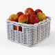 Wicker Apple Basket Ikea Byholma 1 White - 3DOcean Item for Sale