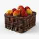 Wicker Apple Basket Ikea Byholma 1 Brown - 3DOcean Item for Sale