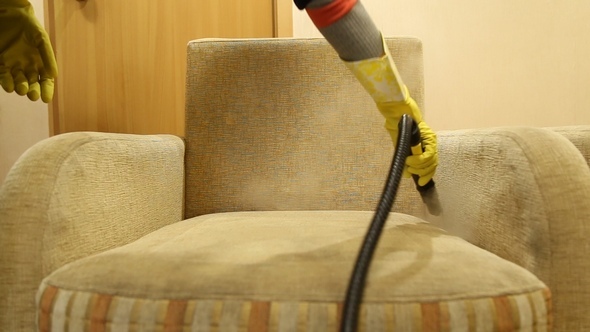 Service Cleaning Dirty Sofa and Chairs with Special Tool