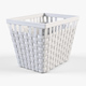 Wicker Basket Ikea Knarra 2 (White Color) - 3DOcean Item for Sale