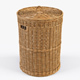 Wicker Laundry Basket 02 - 3DOcean Item for Sale