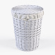 Wicker Laundry Basket 03 (White Color) - 3DOcean Item for Sale