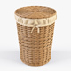 Wicker Laundry Basket 03 (Natural Color) - 3DOcean Item for Sale