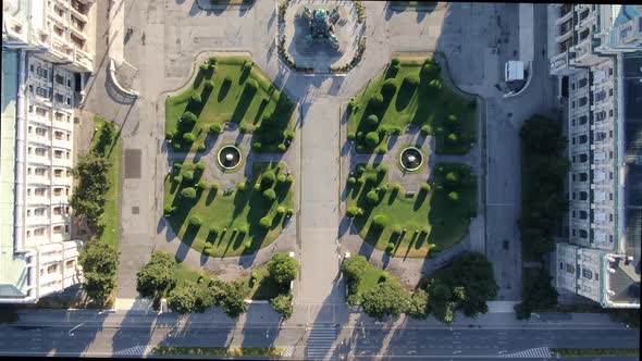 Aerial view of Maria-Theresien-Platz in Vienna, Austria, Europe