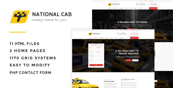 Taxi Cab - Responsive HTML Template