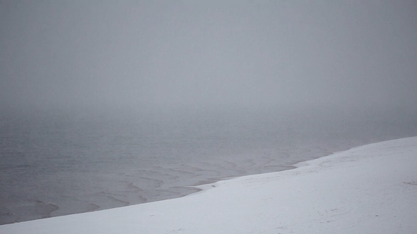 The Volga River in Russia in the Winter