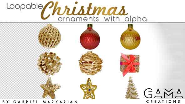 Loopable Christmas Ornaments with Alpha alt