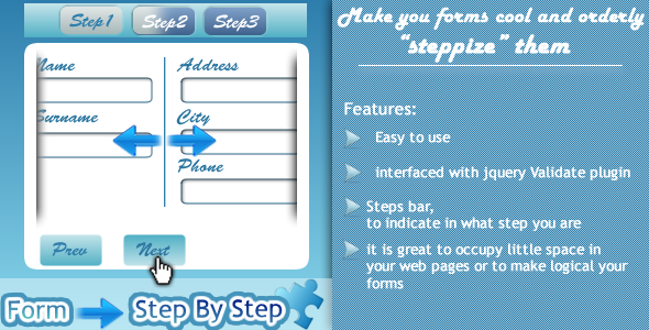 "Steppize" Form Step By Step