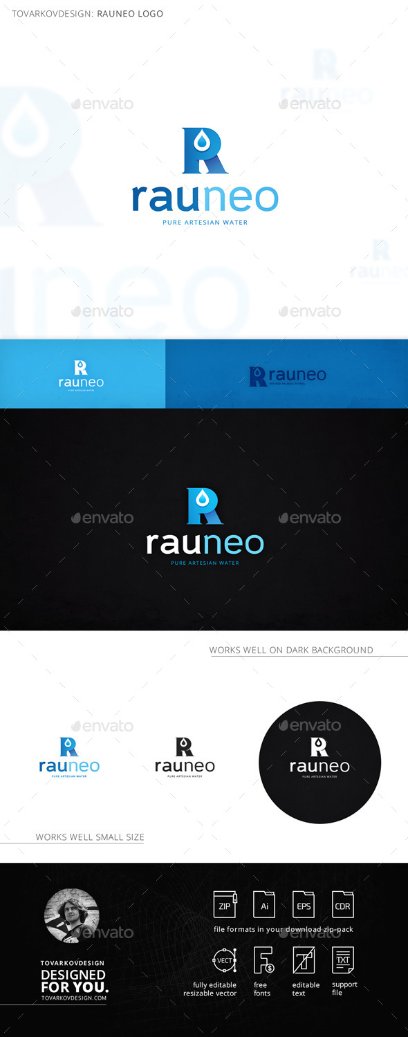 Rauneo Letter R Logo Template