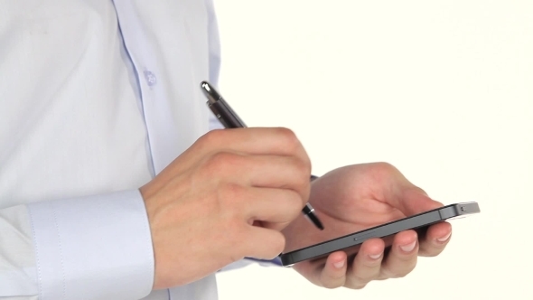 Businessman Working On Mobile Phone 1