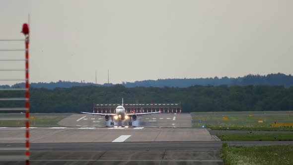 Airplane Approaching Before Landing