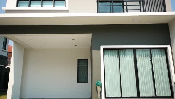 Modern White and Grey Home Exterior Design