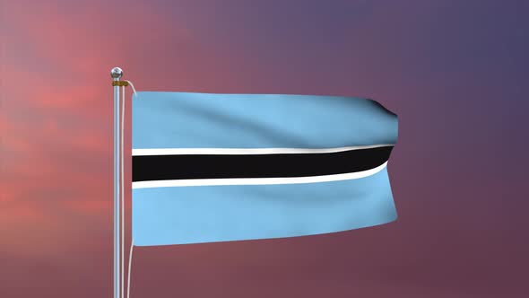 Botswana Flag 4k
