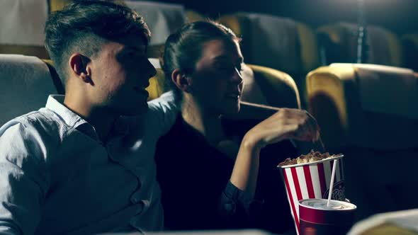 People Audience Watching Movie in Cinema Theater