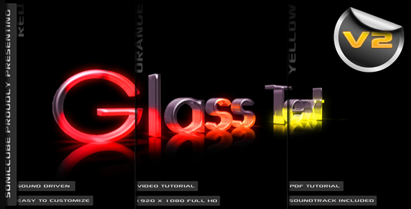 3D Crystal Glass Text - Audio Driven Illuminated